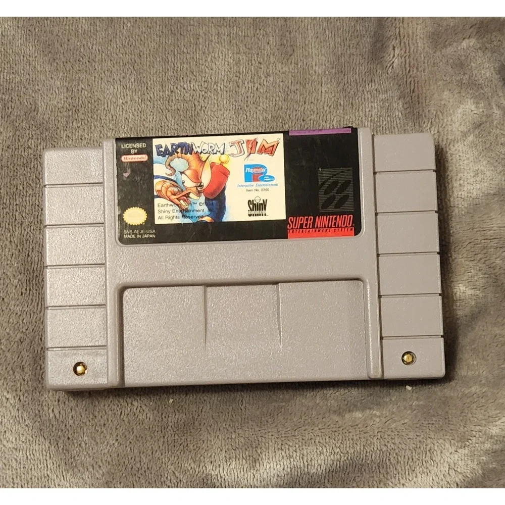 EARTHWORM JIM SNES VIDEO GAME Cart Cartridge 1994